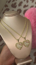 KITTY FACE HEART | NECKLACE
